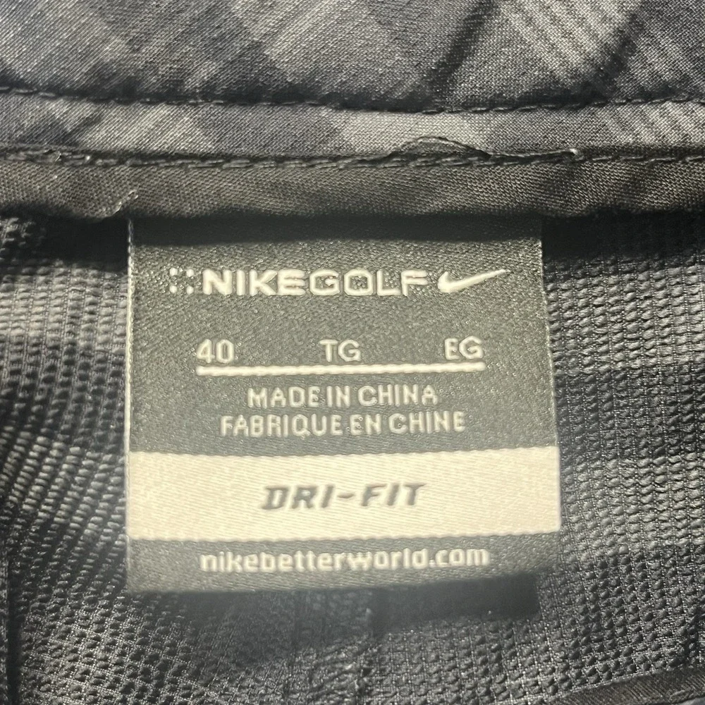 Nike Golf Shorts Mens Size 40 Gray Plaid Flat Front Stretch Chino 452712-010 - Picture 9 of 12